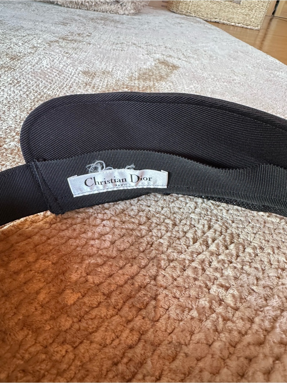 Christian Dior Black Mesh Visor Sun Hat - Picture 7 of 10